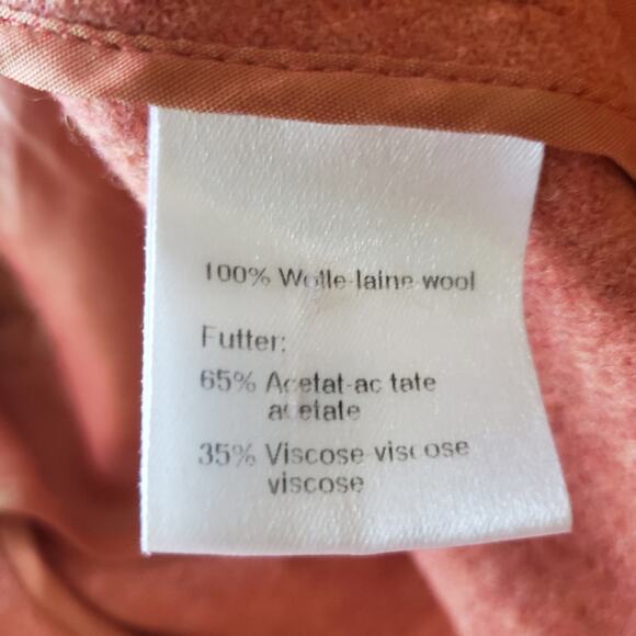 Akris Punto Wool Orange Marled Hidden Button Pocket Suit Jacket Blazer Size 10 - Picture 11 of 12